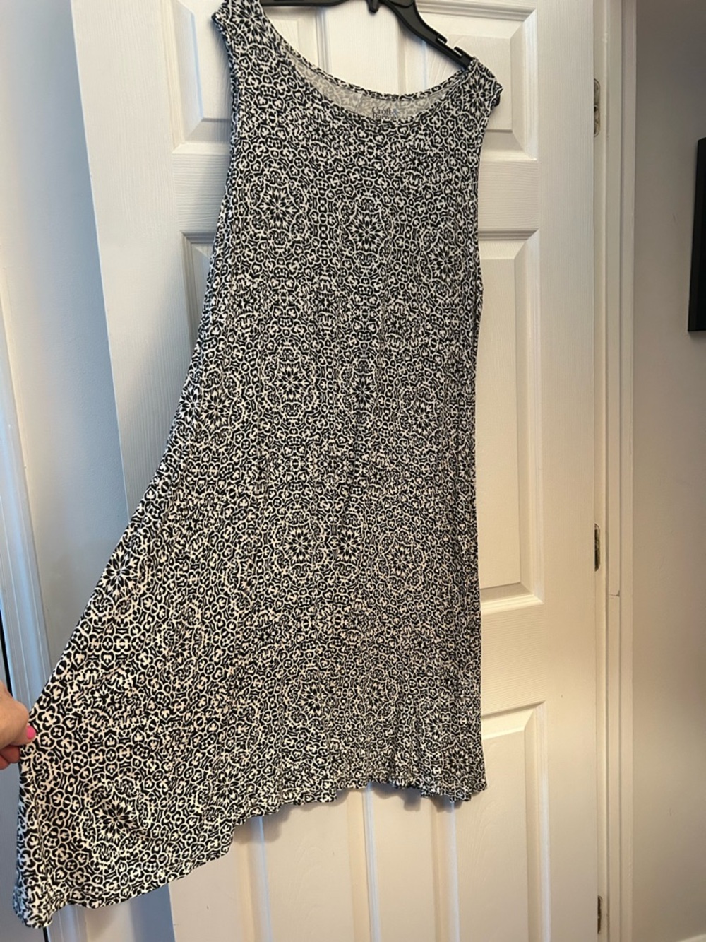 Black & White Printed  Dress